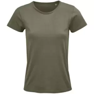 Image of SOLS Womens/Ladies Crusader Organic T-Shirt (L) (Khaki)
