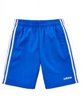 Image of Boys, adidas Childrens 3 Stripe Shorts - Blue, Size 13-14 Years