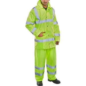 Image of BSeen Hi Vis LWt Suit JktTrs EN ISO 20471 EN 343 XL Saturn Yellow Ref