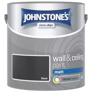 Image of Johnstones - Interior Matt Emulsion Black 2.5 Litre