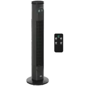 image of Homcom 30" LED Tower Fan - Grey