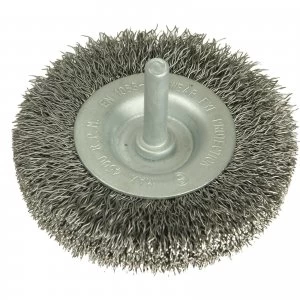 Image of Black and Decker Piranha Crimped Steel Wire Wheel 100mm 6mm Shank