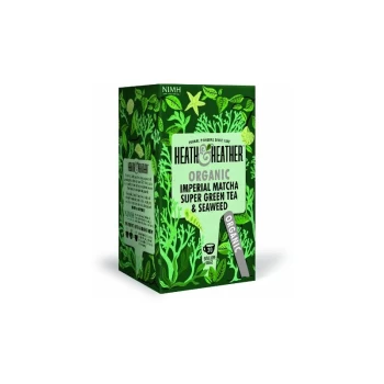 image of Heath & Heather Organic Super Green Tea Matcha & Seaweed - 20 Bags - 87742