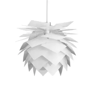 image of Pineapple Small Pendant Ceiling Light White 35cm