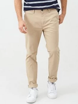 Image of Lyle & Scott Needlecord Trousers - Stone, Size 32, Men
