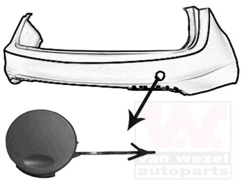 Image of VAN WEZEL Tow hook cover VAN WEZEL 3850558
