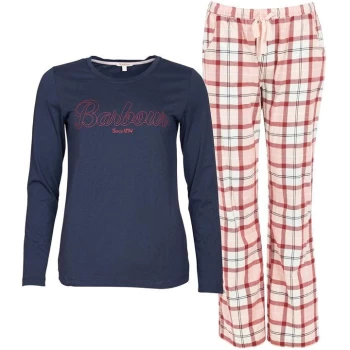 image of Barbour Phoebe PJ Set - Red/Pink Tartan