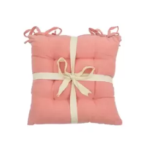 Image of Crossland Grove SC Plain Cotton Seatpad Coral 430x430mm (2pk)