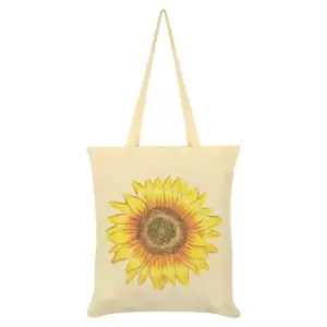 image of Grindstore Sunflower Tote Bag (One Size) (Cream/Yellow)