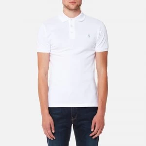 Image of Polo Ralph Lauren Mens Slim Fit Stretch Mesh Polo Shirt - White - M