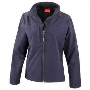 Image of Result Womens Softshell Premium 3 Layer Performance Jacket (Waterproof, Windproof & Breathable) (2XL) (Navy Blue)