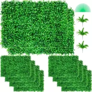 Artificial Boxwood Panel Boxwood Hedge Wall Panels 10pcs 24x16" Garden Decor Diy - main image