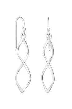 Image of Sterling Silver 925 Polished Infinity Drop Earrings