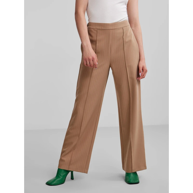 Image of Pieces Pieces Hw Wide Pants Straight Trousers 8 (XS) Silver 52770711310