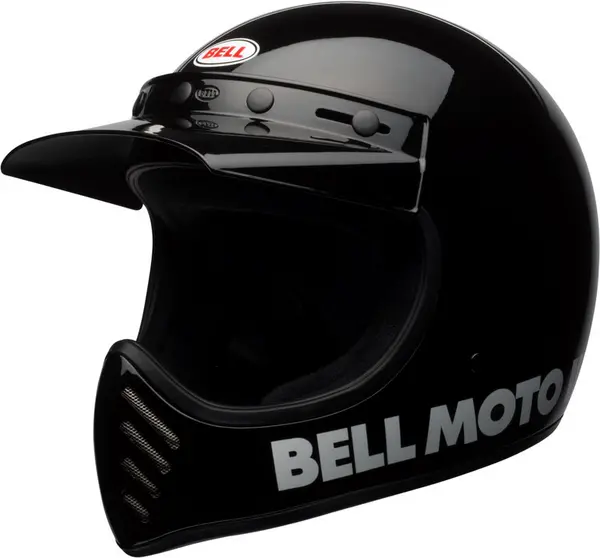 Image of Bell Moto-3 Classic Solid Gloss Black Full Face Helmet 2XL