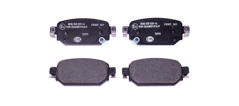 Image of HELLA Brake pad set HELLA 8DB 355 039-141