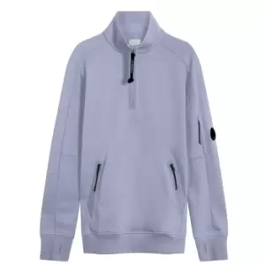 Image of CP COMPANY Lens Arm Quarter Zip Sweatshirt - Purple
