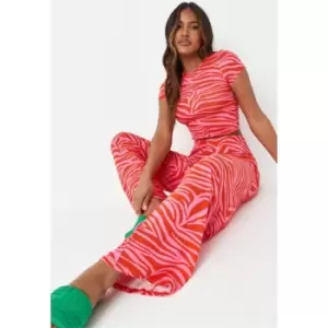 image of Missguided Tall Zebra Pyjamas - Pink