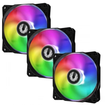 Image of BitFenix Spectre SE ARGB LED Fan and Controller Kit Black Triple Pack - 120mm