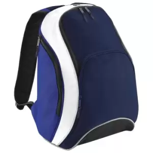 image of Bagbase Teamwear Backpack / Rucksack (21 Litres) (Pack of 2) (One Size) (French Navy/Bright Royal/White)