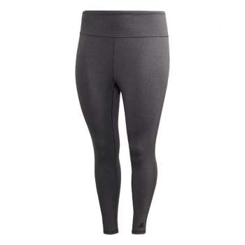 image of adidas Believe This Solid 7/8 Leggings? (Plus Size) Women - Dark Grey Heather