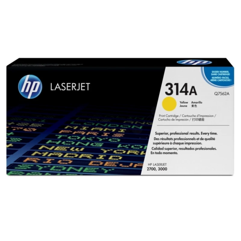 Image of HP Q7562A/314A Toner cartridge yellow. 3.5K pages/5% for HP Color Lase