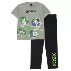 Image of Xbox Boys Controller Buttons Pyjama Set (9-10 Years) (Black/Grey Heather)