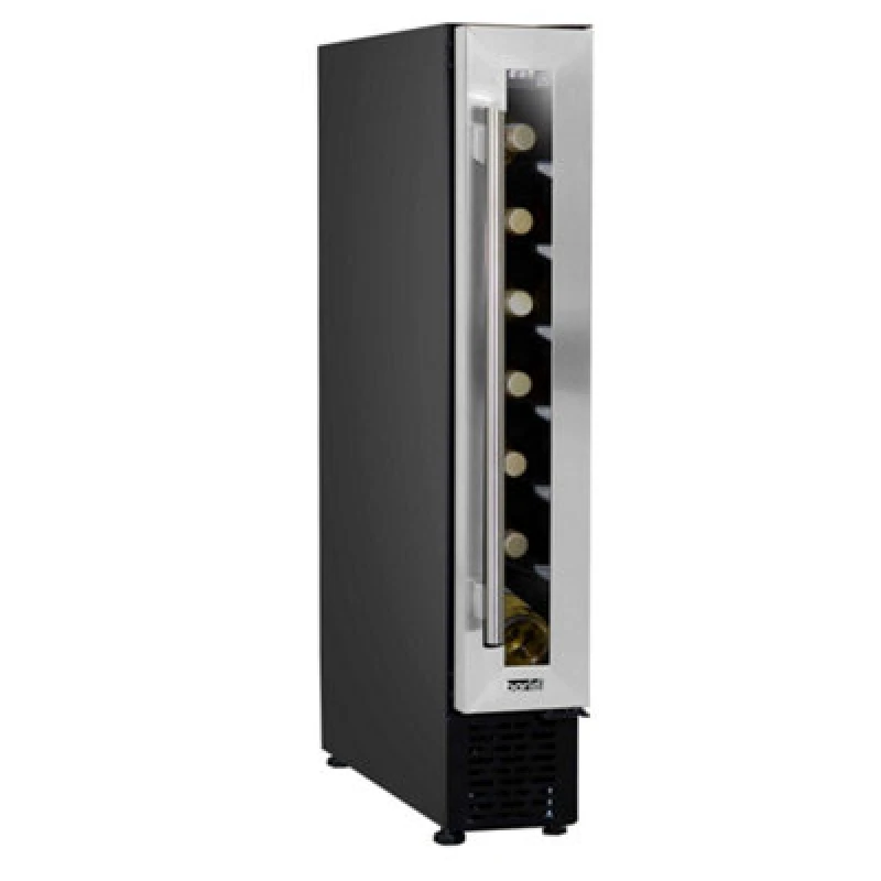 Image of Dellonda Baridi 7 Bottle 15Cm Slim Wine Cooler Fridge, Touch Control, Stainless Steel