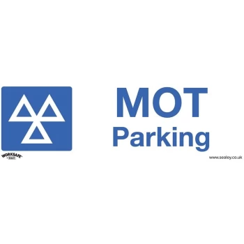 image of SS49P10 Warning Safety Sign - MOT Parking - Rigid Plastic - Pack of 10 - Sealey