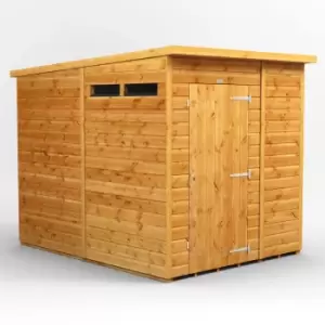 Image of Power Sheds - 6x8 Power Pent Security Shed - Brown