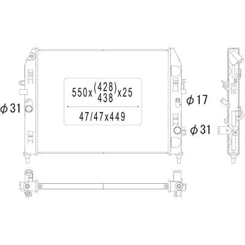 Image of DIEDERICHS Engine radiator DIEDERICHS DCM2265
