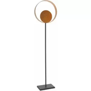 image of 1615mm Gold Patina Complete Standing Floor Lamp Light - Dark Bronze Metalwork