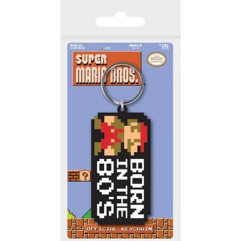 image of Super Mario Bros. - Born In The 80's Keychain