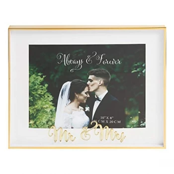 image of 10" x 8" - Always & Forever Photo Frame - Mr & Mrs