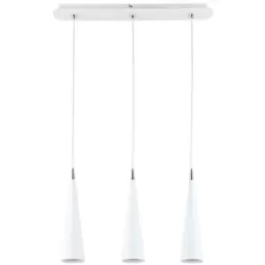 image of Italux Pietro wh - Modern Hanging Pendant White 3 Light with White Shade led, GU10