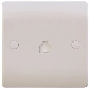 ESR Sline 1 Gang White RJ45 ADSL / Irish Telephone Connector Network Socket - main image