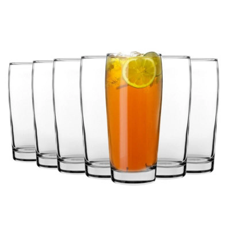 Image of LAV Bardi Willi Becher Beer Glasses - 370ml - Clear - Pack of 6 Clear unisex