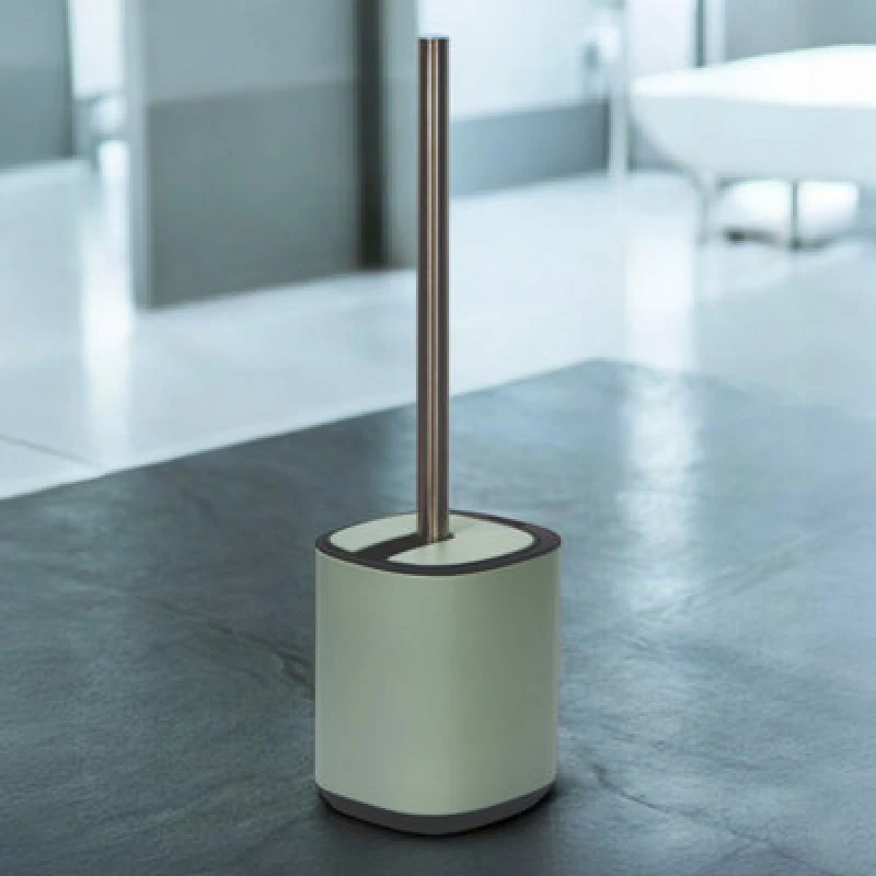 Image of Showerdrape Echo Sage Green Steel Toilet Brush & Holder