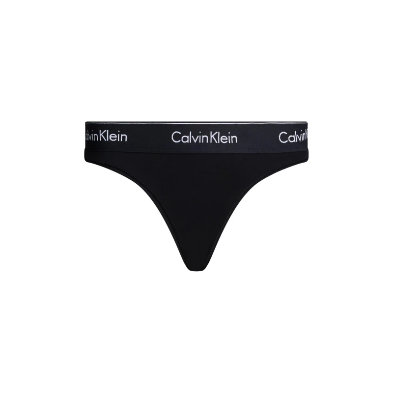 Image of Calvin Klein Modern Cotton Thong Womens - Black 14