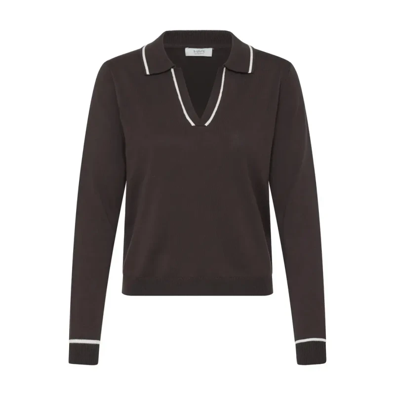 Image of b.Young Womens long-sleeved polo shirt b.young BYMmorla Marron Female XS