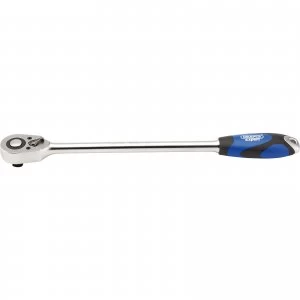 Image of Draper 1/2" Drive Extra Long Reversible Quick Release Soft Grip Ratchet 1/2"