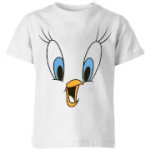 image of Looney Tunes Tweety Face Kids T-Shirt - White - 11-12 Years