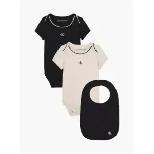 Image of Calvin Klein Jeans Monogram Body Bib Giftpack - Black