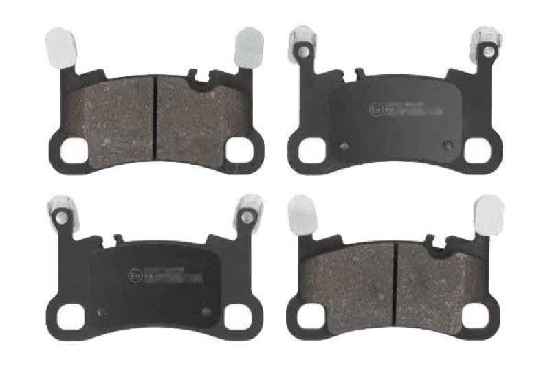 Image of SWAG 33 11 0834 Brake pad set Rear Axle, prepared for wear warning indicator, with anti-squeak plate Brake Pad Set,disc brake (402)