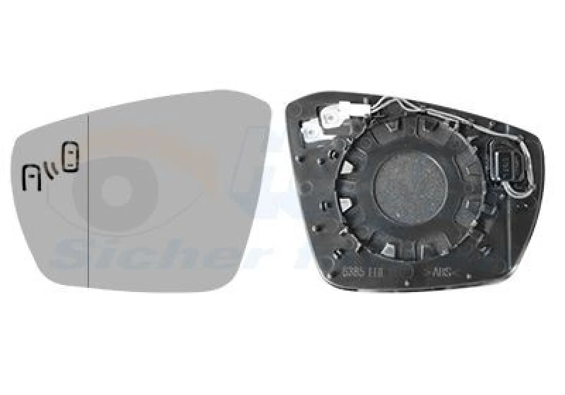 Image of VAN WEZEL Wing mirror glass VAN WEZEL 5710835