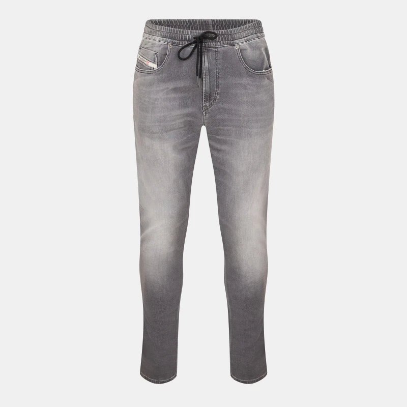 Image of Diesel Mens Wide Leg Relaxed Fit Jeans Black/Grey Denm male 26W R