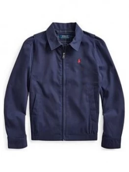 Image of Ralph Lauren Boys Zip Through Coach Jacket - Navy, Size Age: 14-16 Years, L
