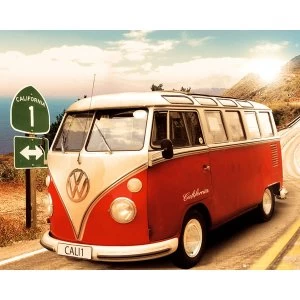 Image of Californian Camper Route 1 Mini Poster