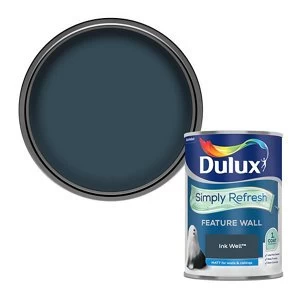 Image of Dulux Simply Refresh Feature Wall Ink Well Matt Emulsion Paint 1.25L