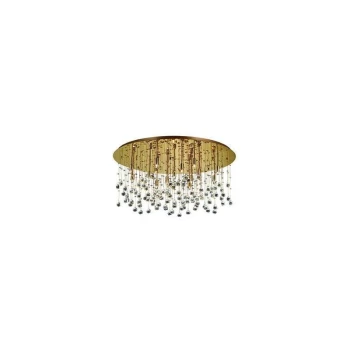 Image of Ideal Lux Moonlight - 15 Light Extra Large Semi Flush Ceiling Pendant Gold, G9